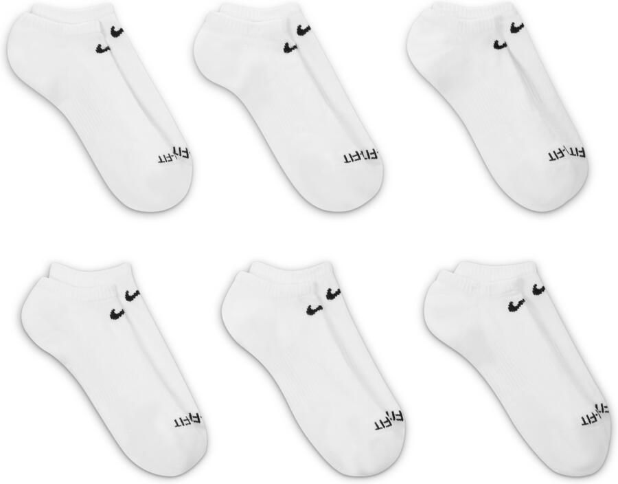 Nike Everyday Plus Cushioned No-show trainingssokken (6 paar) Wit