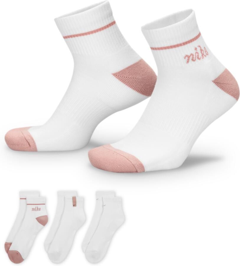 Nike Everyday Plus enkelsokken met demping (3 paar) Meerkleurig - Foto 4