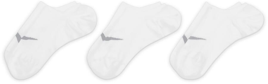 Nike Everyday Plus Lightweight Footie trainingssokken voor dames (3 paar) Wit - Foto 4