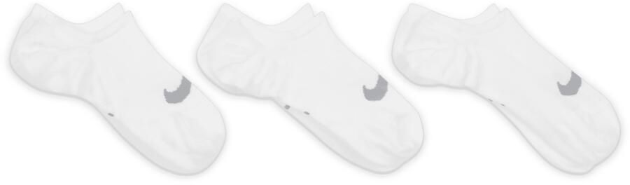 Nike Everyday Plus Lightweight Footie trainingssokken voor dames (3 paar) Wit - Foto 3
