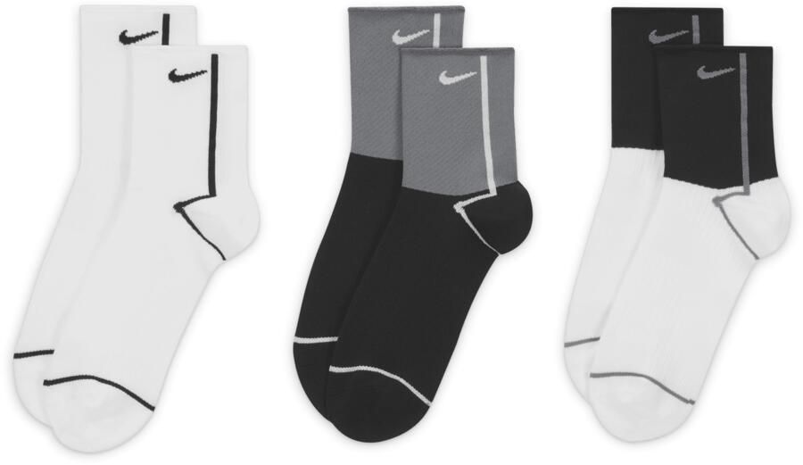 Nike Everyday Plus Lightweight Trainingsenkelsokken voor dames (3 paar) Meerkleurig - Foto 4