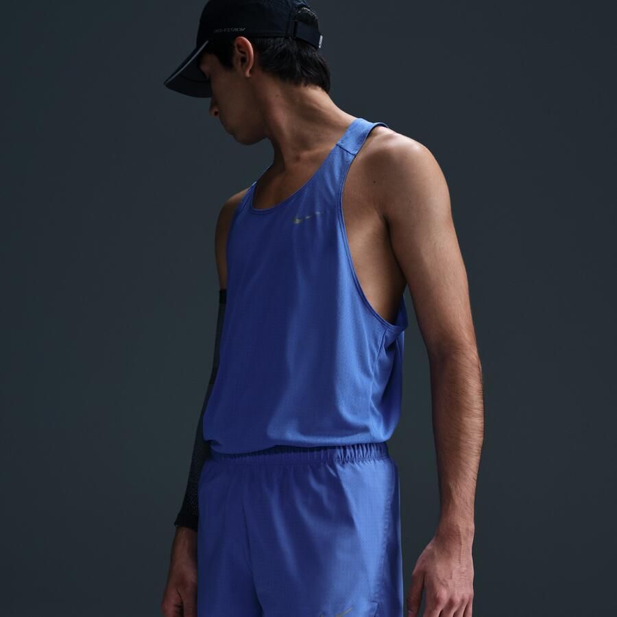 Nike Fast Dri-FIT hardloopshorts met binnenbroek voor heren (8 cm) Blauw