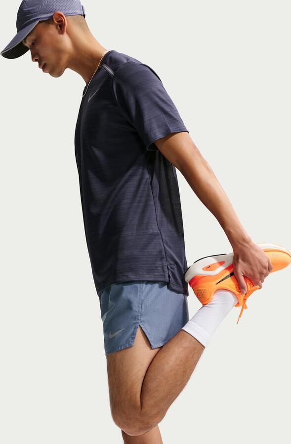 Nike Fast Dri-FIT hardloopshorts met binnenbroek voor heren (8 cm) Blauw - Foto 2
