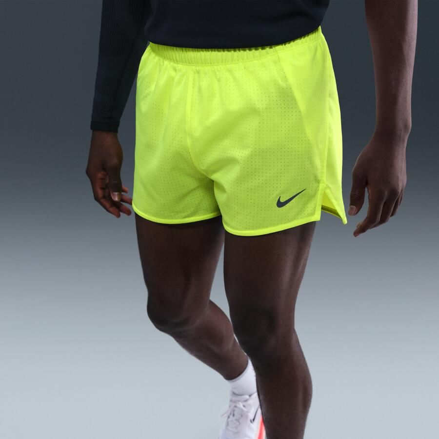 Nike Fast Dri-FIT hardloopshorts met binnenbroek voor heren (8 cm) Geel