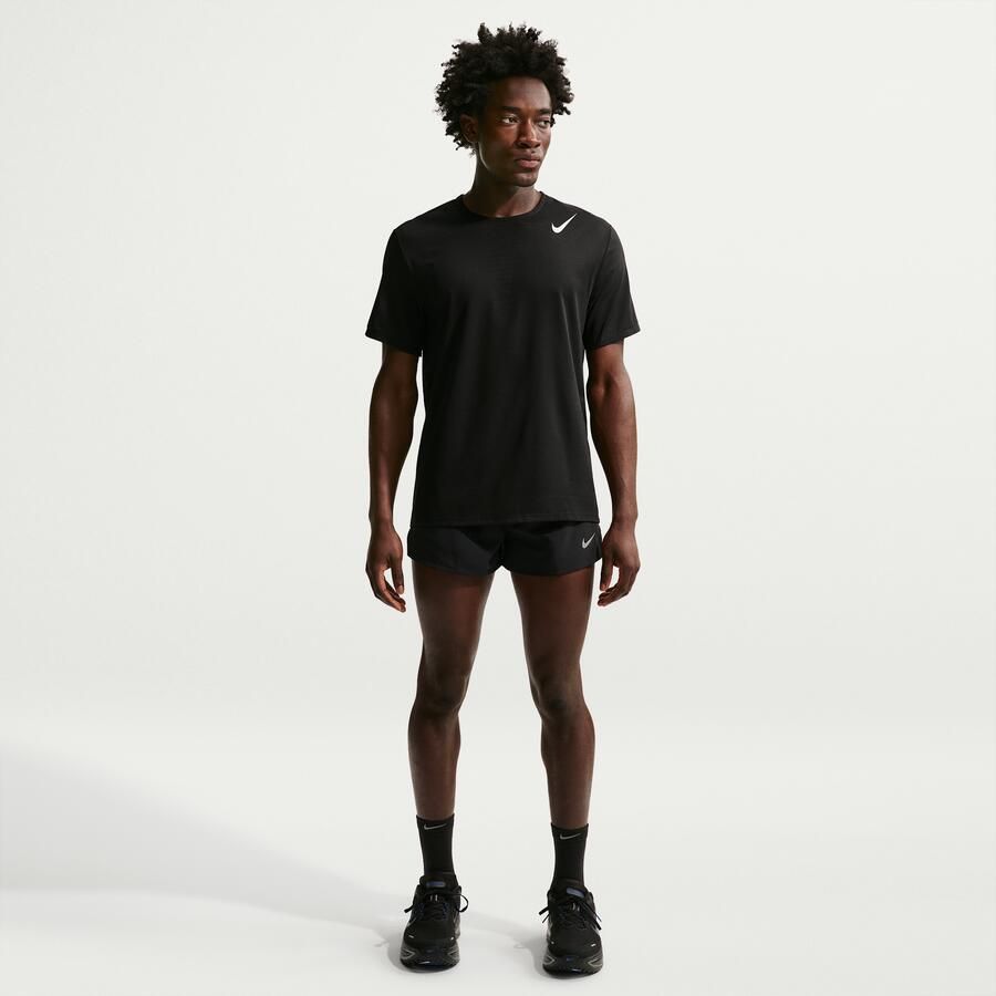 Nike Fast Dri-FIT hardloopshorts met binnenbroek voor heren (8 cm) Zwart