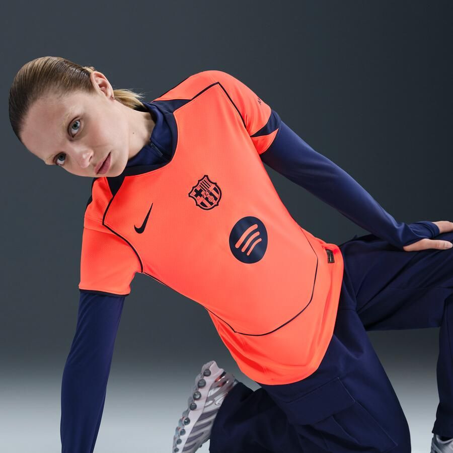 Nike FC Barcelona 2025 26 Stadium Derde Total 90 replicavoetbalshirt met Dri-FIT voor dames Oranje - Foto 2