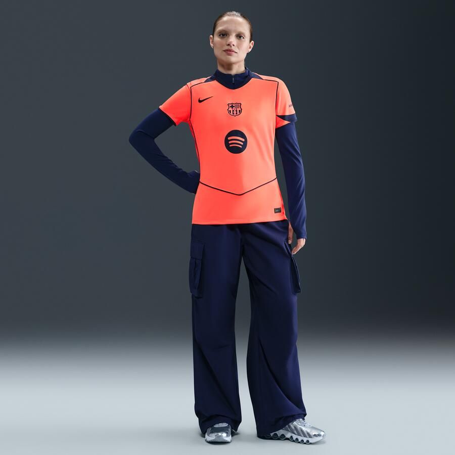 Nike FC Barcelona 2025 26 Stadium Derde Total 90 replicavoetbalshirt met Dri-FIT voor dames Oranje - Foto 3