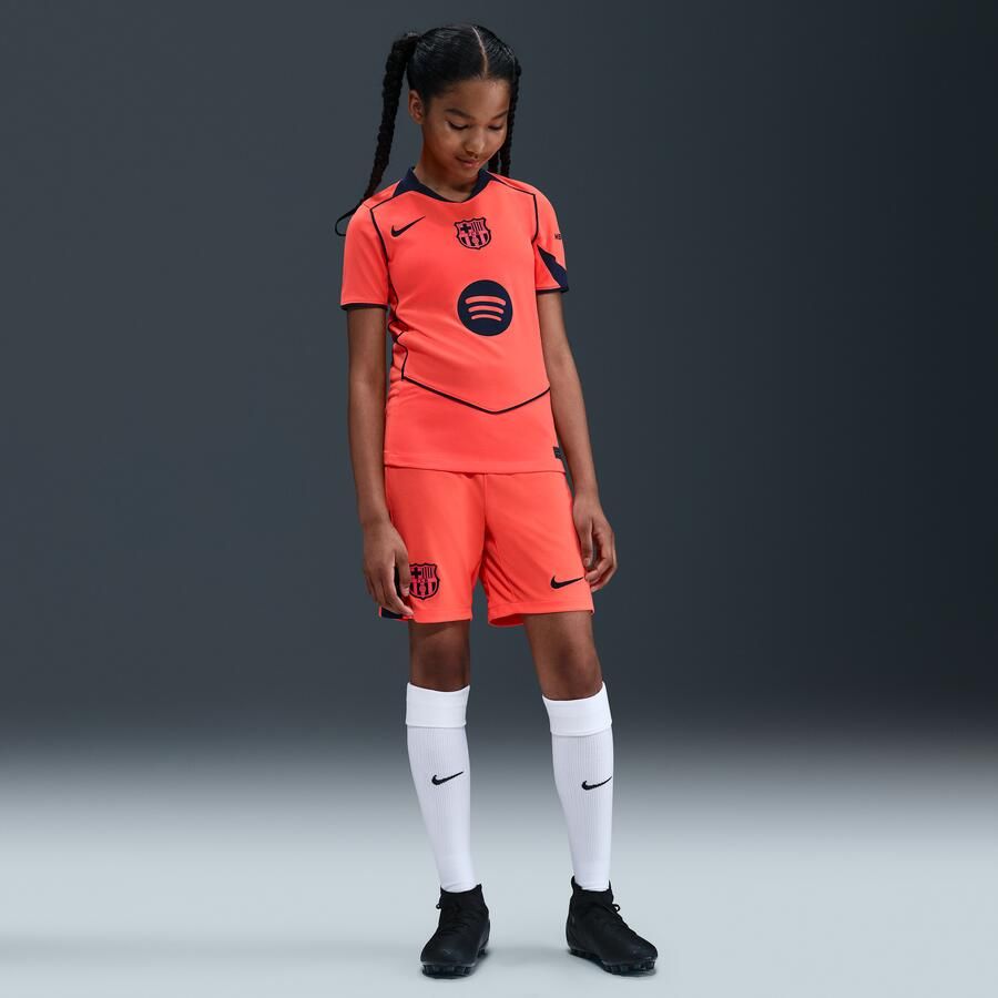 Nike FC Barcelona 2025 26 Stadium Derde Total 90 replicavoetbalshirt met Dri-FIT voor kids Oranje - Foto 3