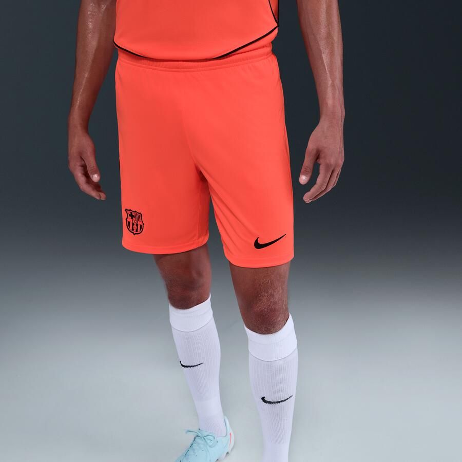 Nike FC Barcelona 2025 26 Stadium Derde Total 90 replicavoetbalshorts met Dri-FIT voor heren Oranje