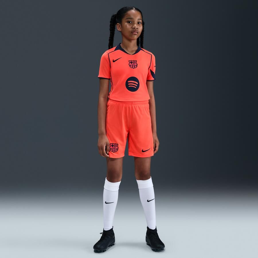 Nike FC Barcelona 2025 26 Stadium Derde Total 90 replicavoetbalshorts met Dri-FIT voor kids Oranje - Foto 4