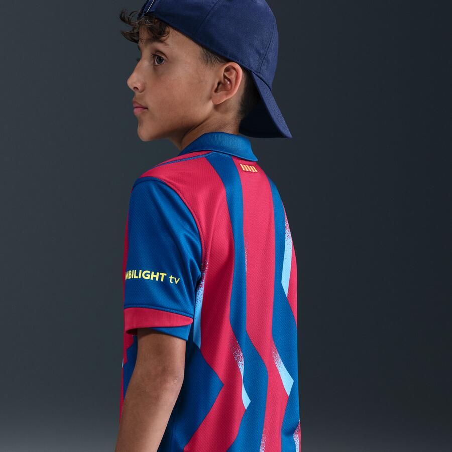 Nike FC Barcelona 2025 26 Stadium Fourth Dri-FIT replicavoetbalshirt voor kids Blauw