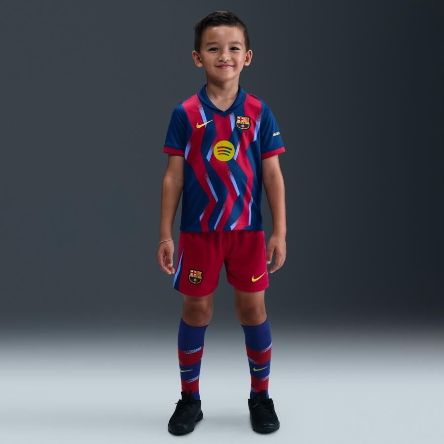 Nike FC Barcelona 2025 26 Stadium Fourth driedelig replicavoetbaltenue voor kleuters Blauw - Foto 4