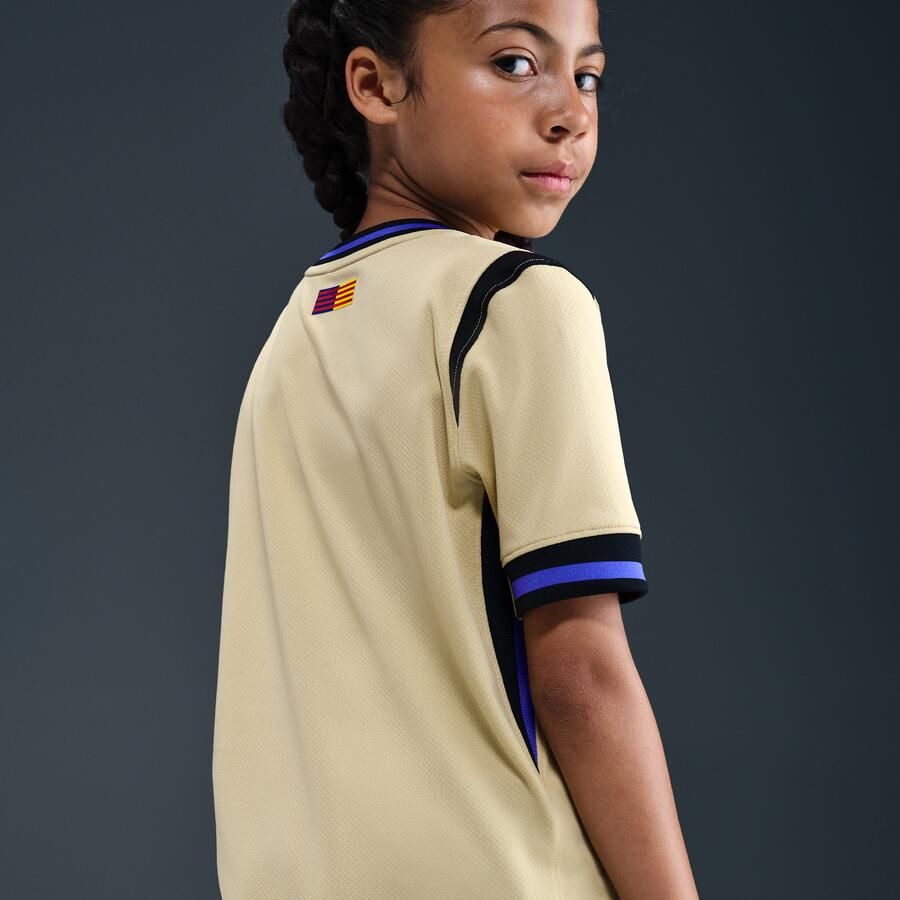 Nike FC Barcelona 2025 26 Stadium Uit Kobe replicavoetbalshirt met Dri-FIT voor kids Bruin
