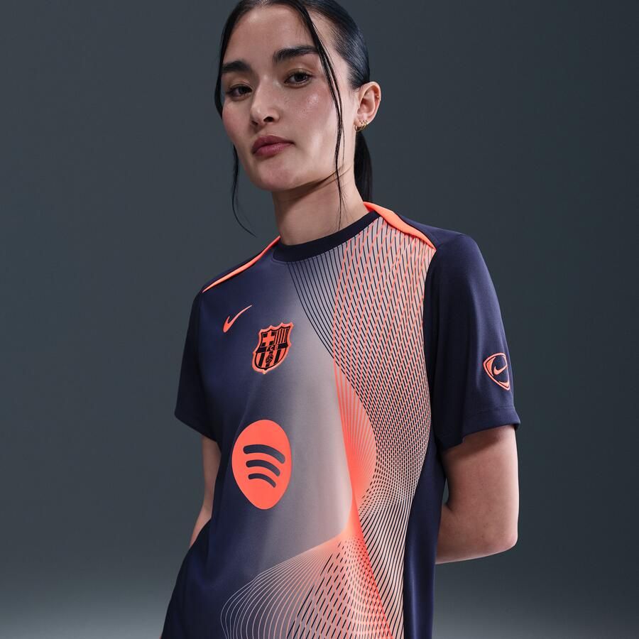 Nike FC Barcelona Academy Pro Derde Total 90 Dri-FIT warming-uptop voor dames Blauw - Foto 4