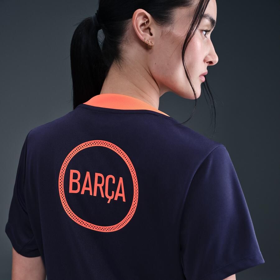 Nike FC Barcelona Academy Pro Derde Total 90 Dri-FIT warming-uptop voor dames Blauw