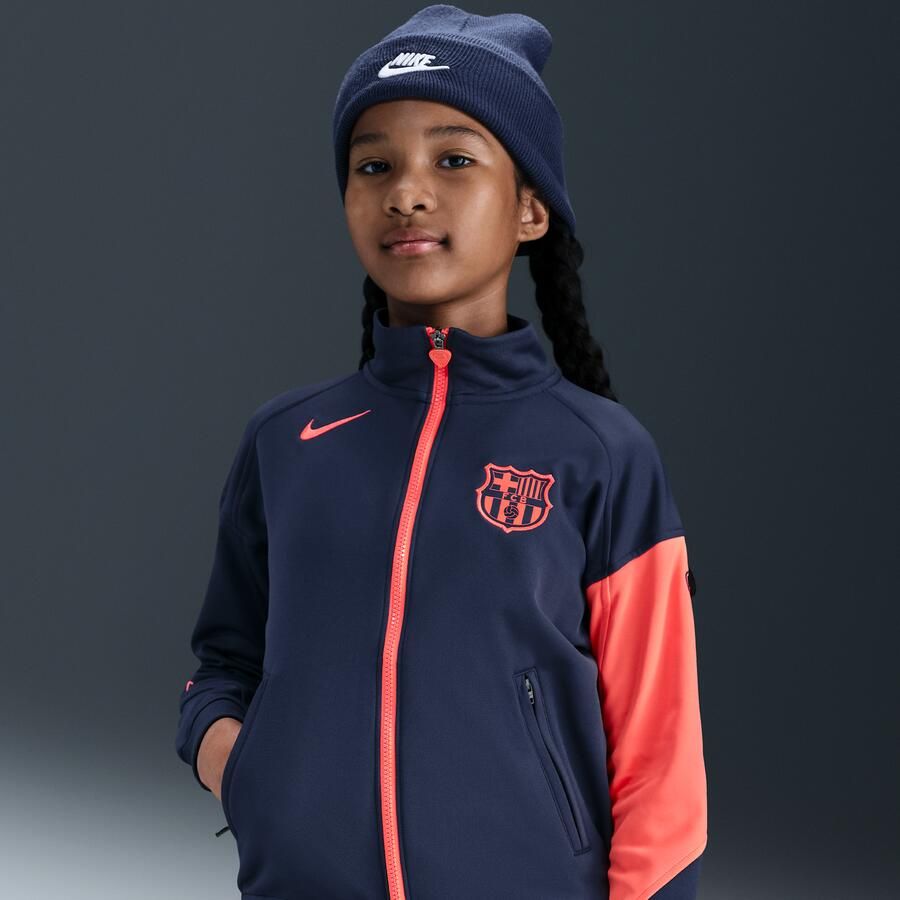 Nike FC Barcelona Academy Pro Derde Total 90 Anthem voetbaljack met Dri-FIT voor kids Blauw - Foto 4