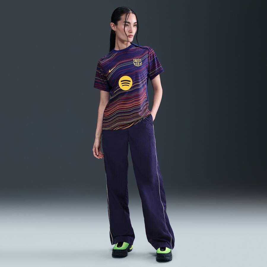 Nike FC Barcelona Academy Pro Thuis Dri-FIT warming-uptop met korte mouwen voor dames Blauw - Foto 3