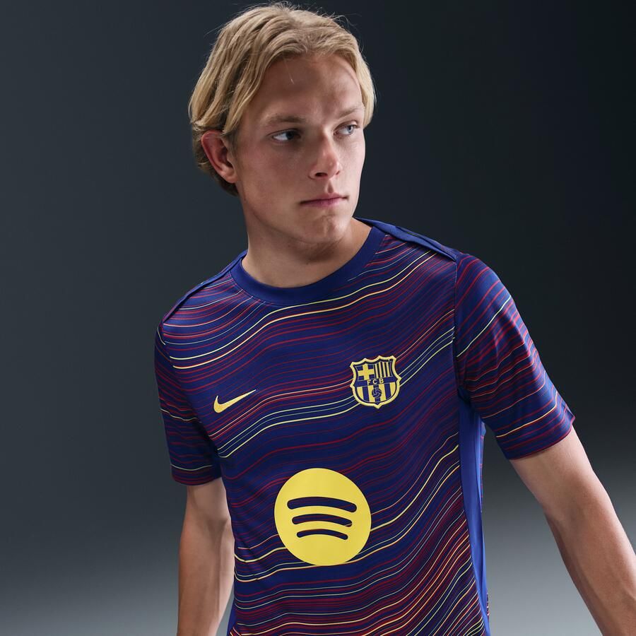 Nike FC Barcelona Academy Pro Thuis Dri-FIT warming-uptop met korte mouwen voor heren Blauw - Foto 4