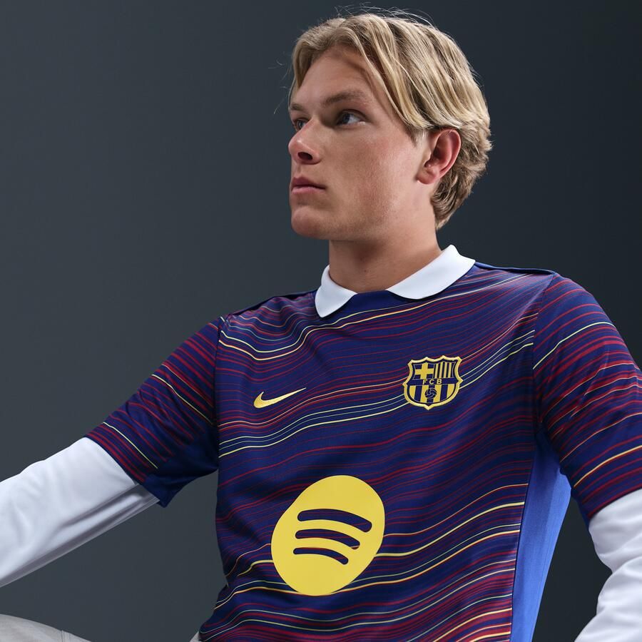 Nike FC Barcelona Academy Pro Thuis Dri-FIT warming-uptop met korte mouwen voor heren Blauw - Foto 2