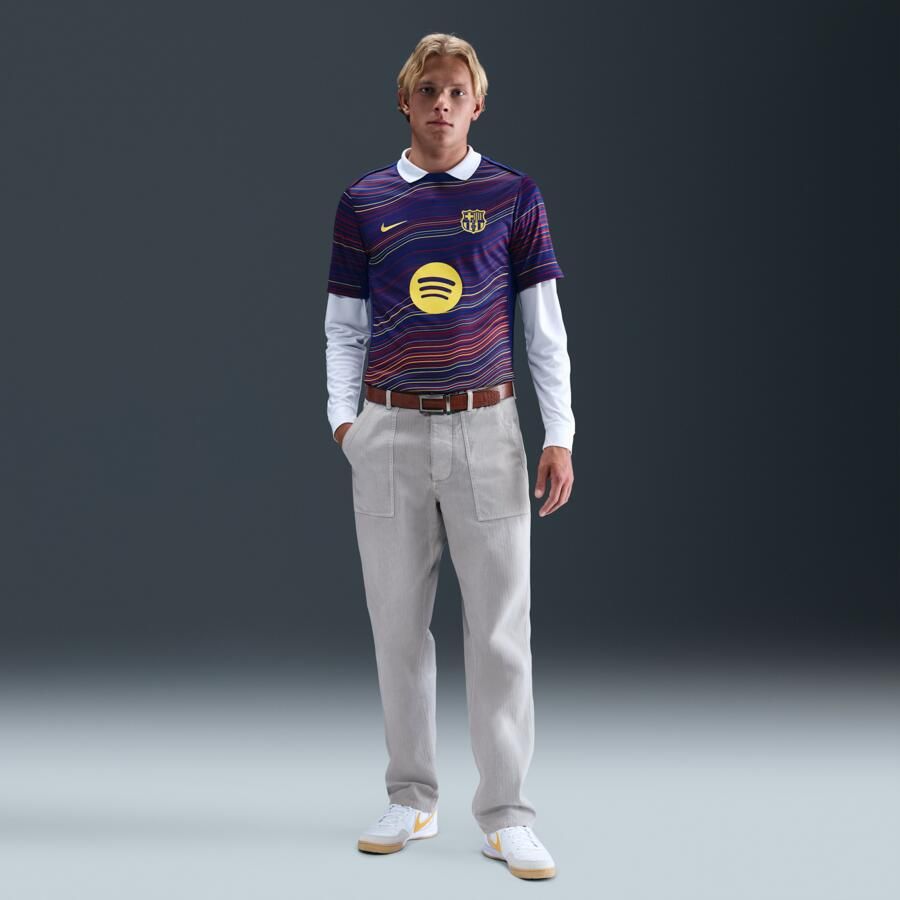 Nike FC Barcelona Academy Pro Thuis Dri-FIT warming-uptop met korte mouwen voor heren Blauw - Foto 3