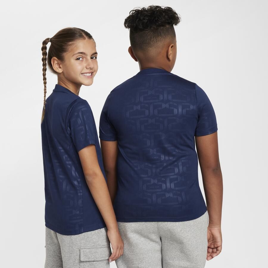 Nike FC Barcelona Academy Pro Thuis Dri-FIT warming-uptop met korte mouwen voor kids Blauw - Foto 4