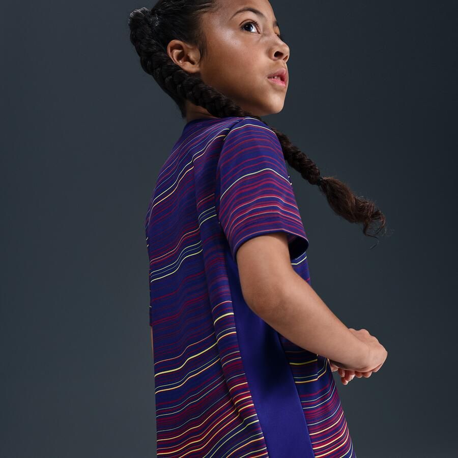 Nike FC Barcelona Academy Pro Thuis Dri-FIT warming-uptop met korte mouwen voor kids Blauw