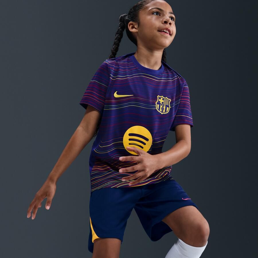 Nike FC Barcelona Academy Pro Thuis Dri-FIT warming-uptop met korte mouwen voor kids Blauw - Foto 2