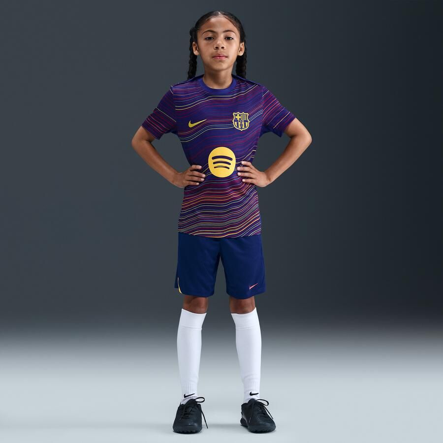 Nike FC Barcelona Academy Pro Thuis Dri-FIT warming-uptop met korte mouwen voor kids Blauw - Foto 3