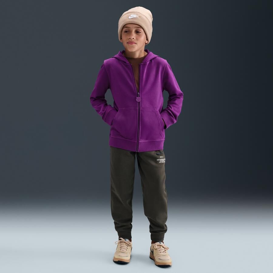 Nike FC Barcelona Club voetbalhoodie met rits over de hele lengte voor jongens Paars - Foto 3