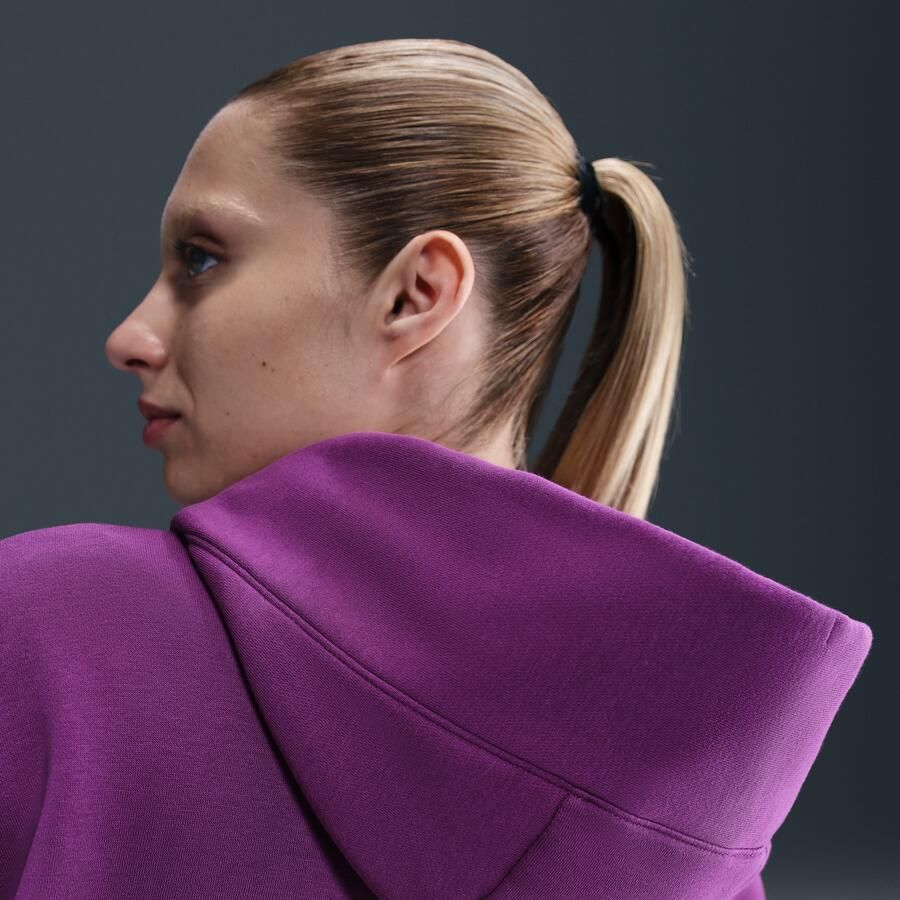 Nike FC Barcelona Phoenix Fleece oversized voetbalhoodie voor dames Paars