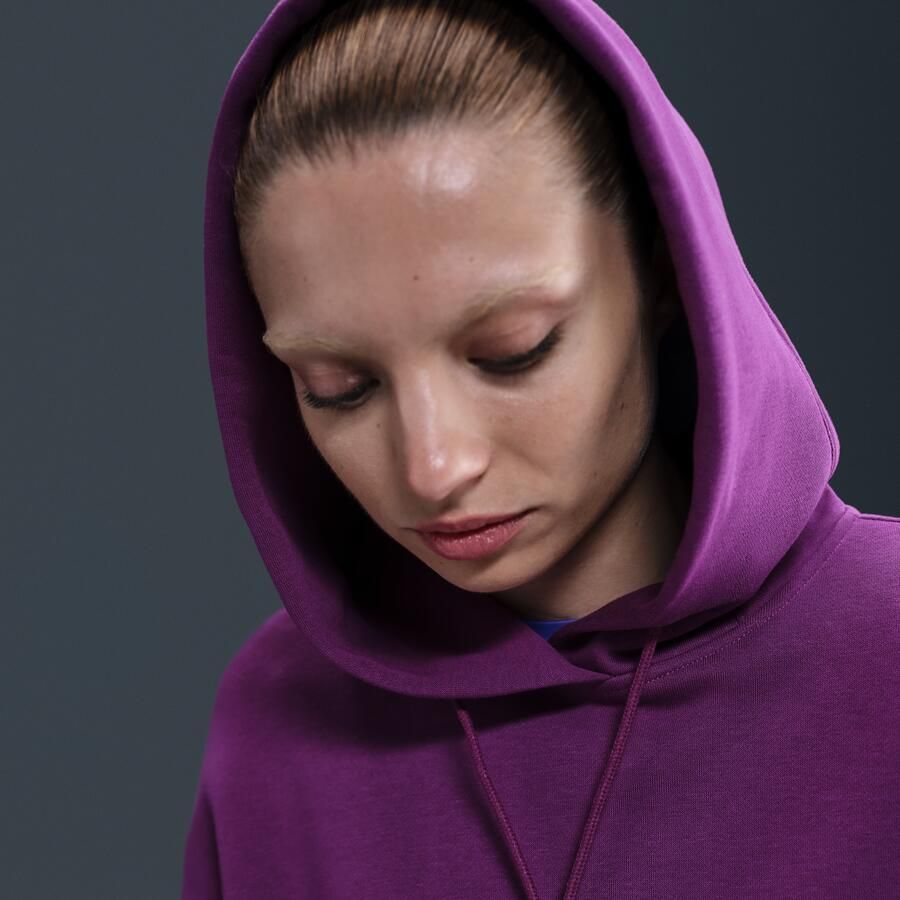 Nike FC Barcelona Phoenix Fleece oversized voetbalhoodie voor dames Paars - Foto 2