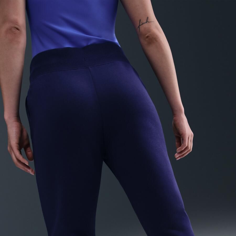 Nike FC Barcelona Phoenix Fleece voetbalbroek met hoge taille voor dames Paars - Foto 2