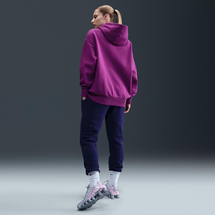 Nike FC Barcelona Phoenix Fleece voetbalbroek met hoge taille voor dames Paars - Foto 3