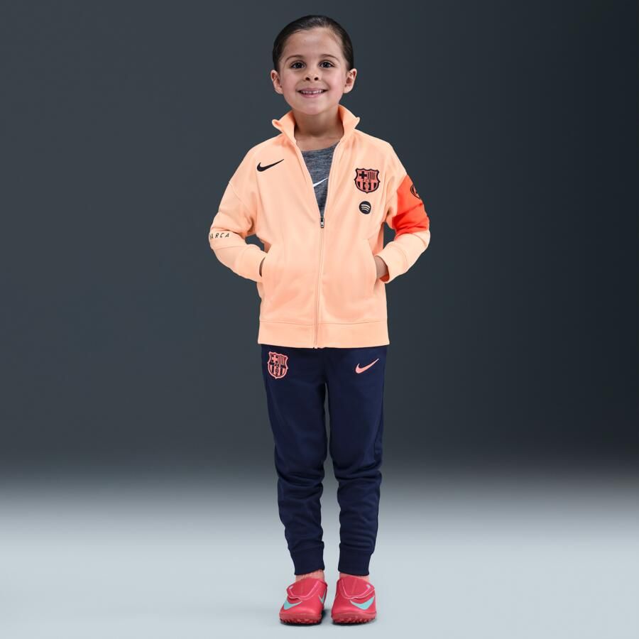 Nike FC Barcelona Strike Derde Dri-FIT Total 90 knit voetbaltrainingspak voor kleuters Oranje - Foto 4