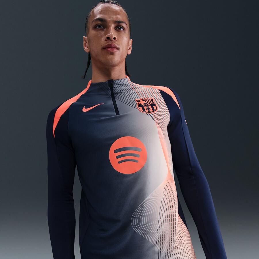 Nike FC Barcelona Strike Derde Total 90 Dri-FIT voetbalwarming-uptop voor heren Blauw - Foto 4