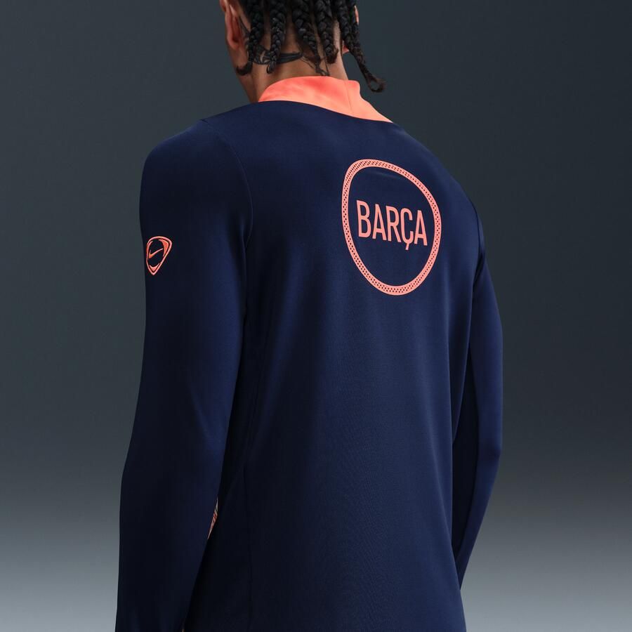 Nike FC Barcelona Strike Derde Total 90 Dri-FIT voetbalwarming-uptop voor heren Blauw