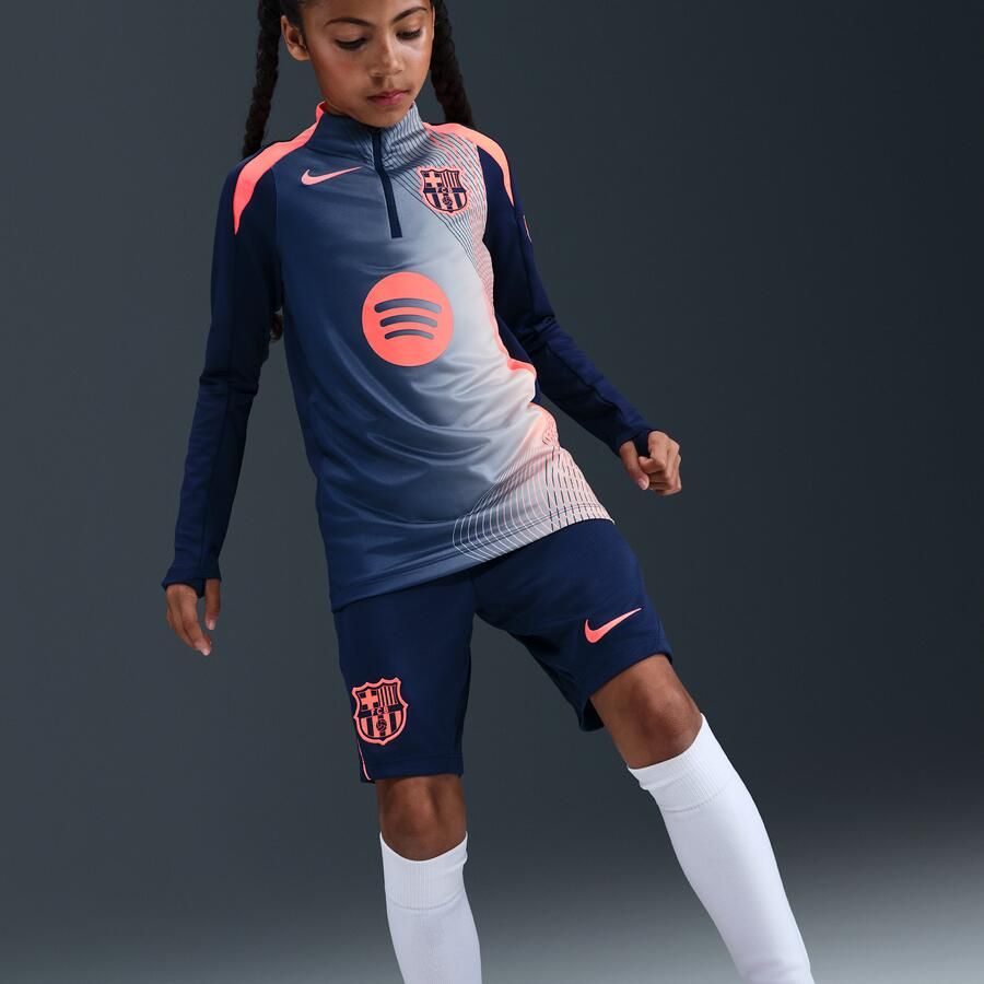 Nike FC Barcelona Strike Derde Total 90 Dri-FIT voetbalwarming-uptop voor kids Blauw - Foto 2