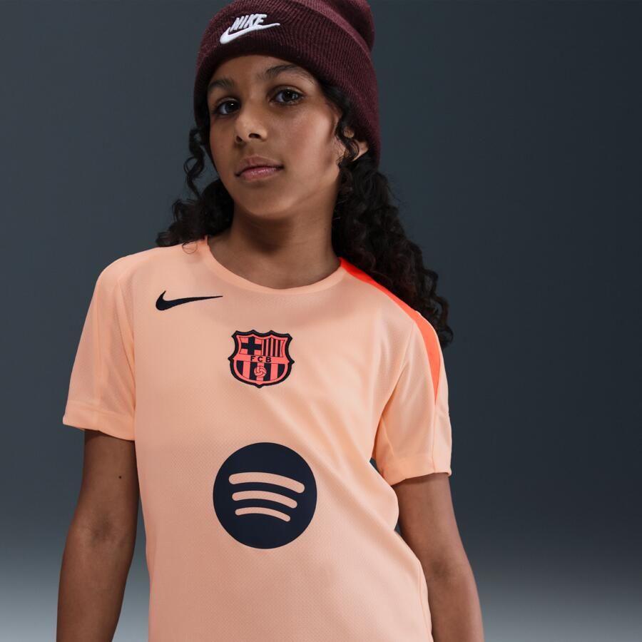 Nike FC Barcelona Strike Derde Total 90 knit voetbaltop met Dri-FIT voor kids Oranje - Foto 4