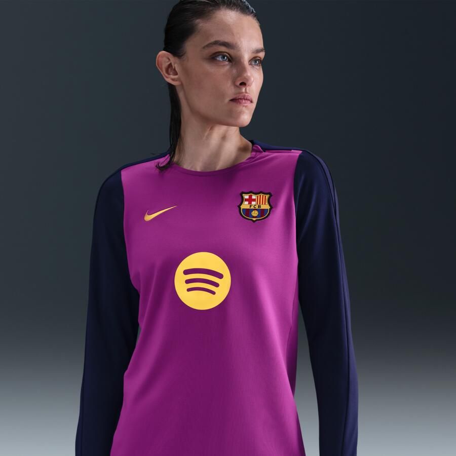 Nike FC Barcelona Strike Dri-FIT knit voetbaltop met ronde hals voor dames Paars - Foto 4