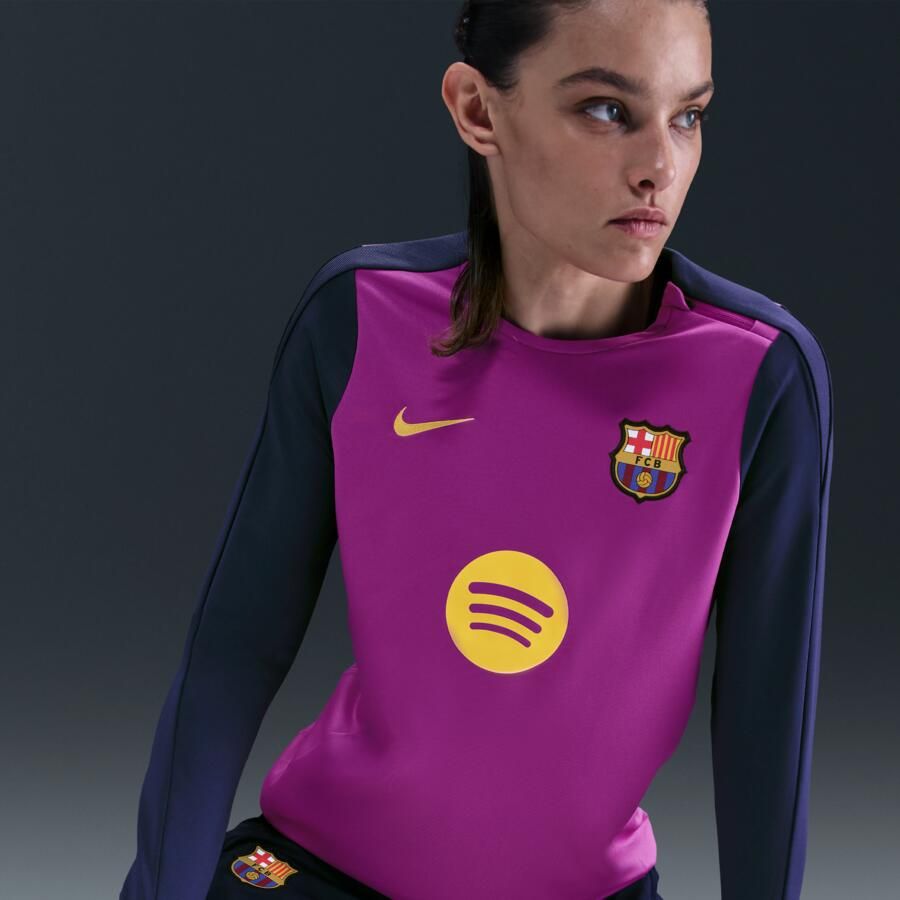 Nike FC Barcelona Strike Dri-FIT knit voetbaltop met ronde hals voor dames Paars - Foto 2