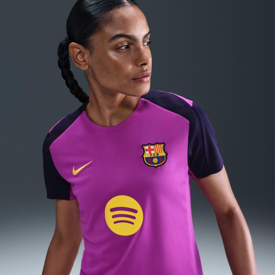 Nike FC Barcelona Strike Dri-FIT voetbaltop met korte mouwen voor dames Paars - Foto 4