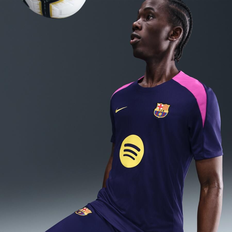 Nike FC Barcelona Strike Dri-FIT voetbaltop met korte mouwen voor heren Paars - Foto 2