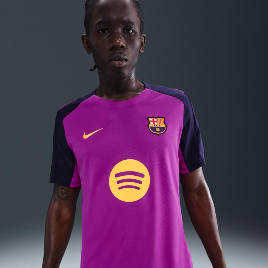 Nike FC Barcelona Strike Dri-FIT voetbaltop met korte mouwen voor heren Paars - Foto 4