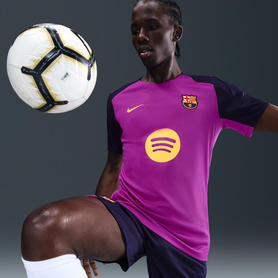Nike FC Barcelona Strike Dri-FIT voetbaltop met korte mouwen voor heren Paars - Foto 2