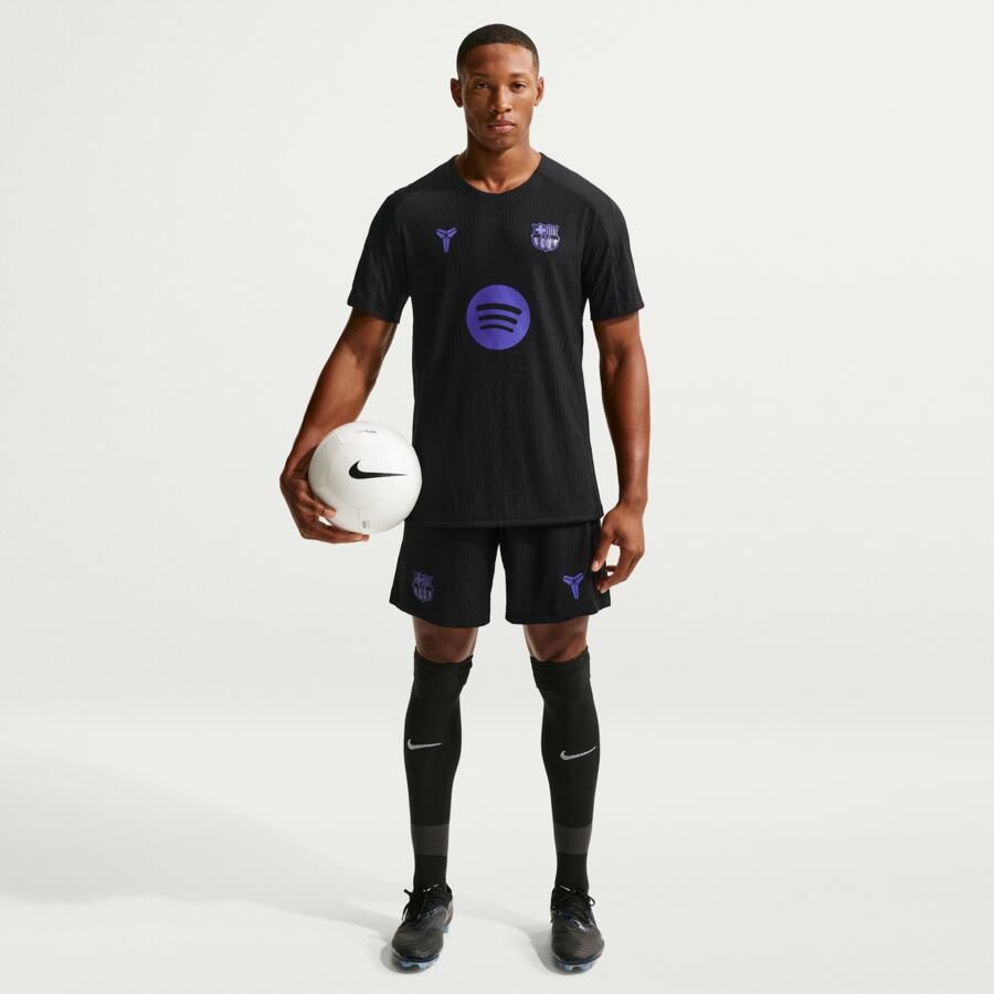 Nike FC Barcelona Strike Elite Uit Kobe Dri-FIT ADV knit voetbaltop met korte mouwen voor heren Zwart