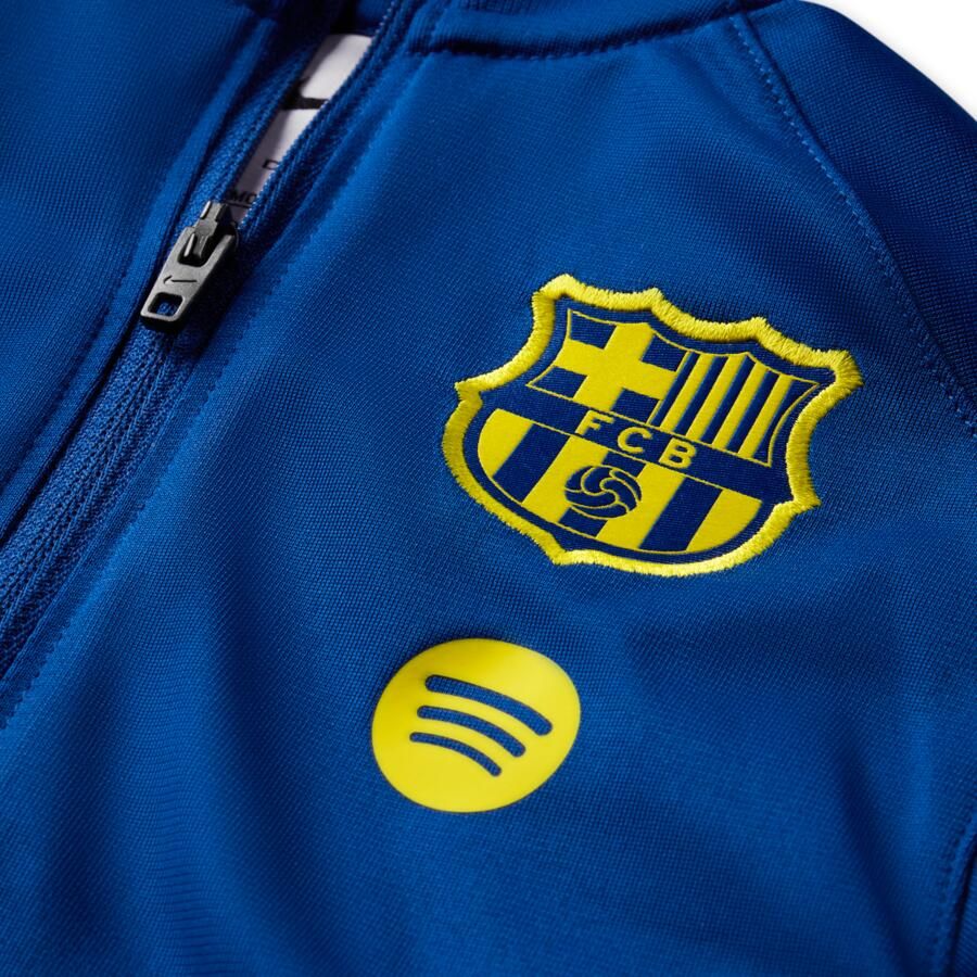Nike FC Barcelona Strike Fourth Dri-FIT knit voetbaltrainingspak voor baby's peuters Blauw