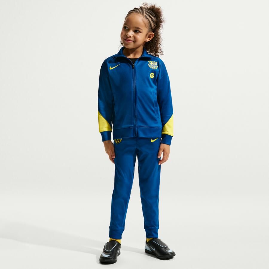 Nike FC Barcelona Strike Fourth Dri-FIT knit voetbaltrainingspak voor kleuters Blauw - Foto 4