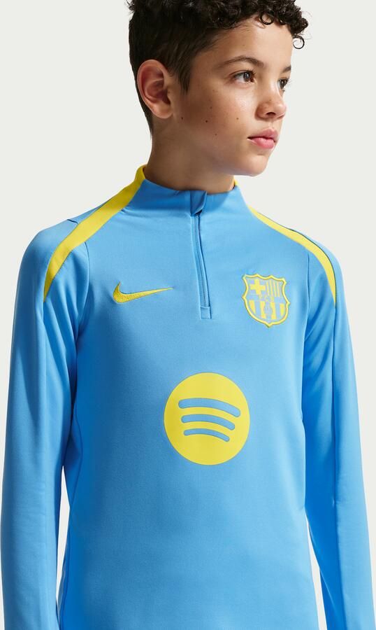 Nike FC Barcelona Strike Fourth Dri-FIT knit voetbaltrainingstop voor kids Blauw - Foto 3