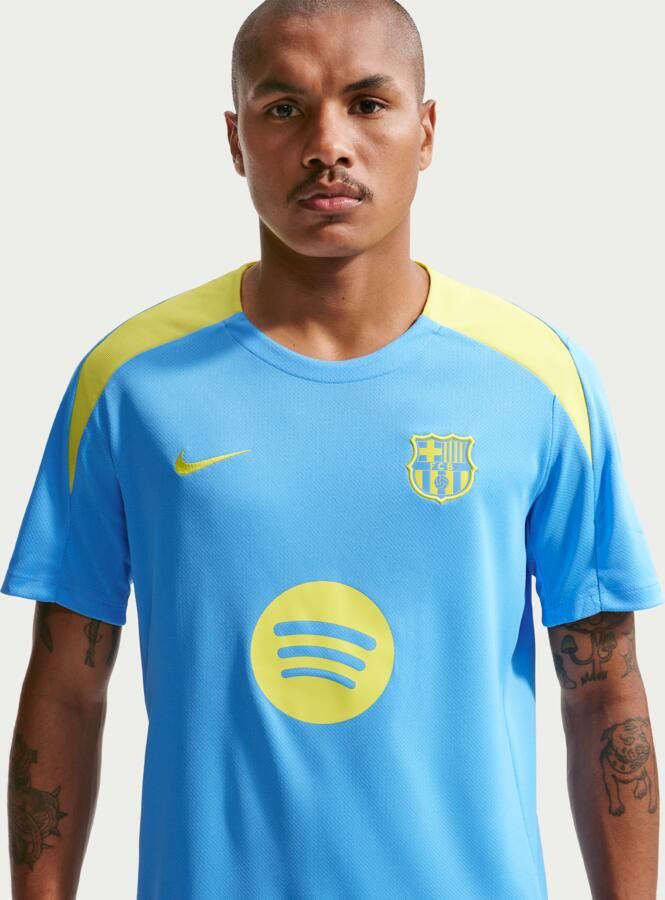 Nike FC Barcelona Strike Fourth Dri-FIT voetbalshirt met korte mouwen voor heren Blauw - Foto 4