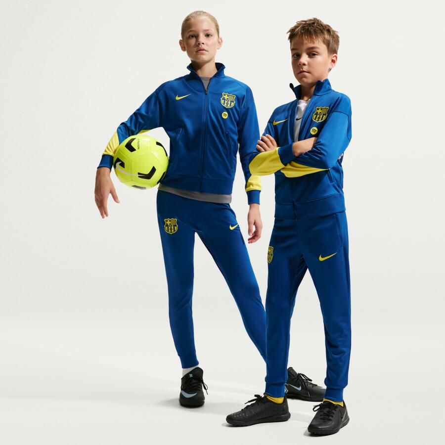 Nike FC Barcelona Strike Fourth voetbaltrainingspak met Dri-FIT voor kids Blauw - Foto 4